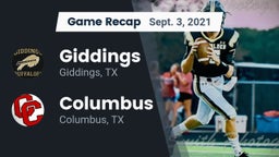 Recap: Giddings  vs. Columbus  2021