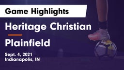Heritage Christian  vs Plainfield  Game Highlights - Sept. 4, 2021