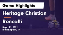 Heritage Christian  vs Roncalli  Game Highlights - Sept. 21, 2021