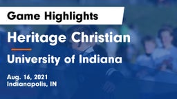 Heritage Christian  vs University  of Indiana Game Highlights - Aug. 16, 2021