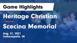 Heritage Christian  vs Scecina Memorial  Game Highlights - Aug. 31, 2021