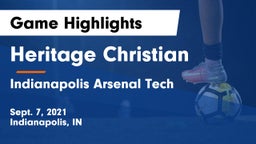 Heritage Christian  vs Indianapolis Arsenal Tech  Game Highlights - Sept. 7, 2021