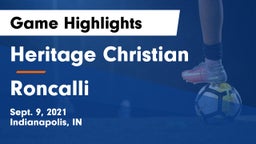 Heritage Christian  vs Roncalli  Game Highlights - Sept. 9, 2021