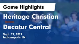Heritage Christian  vs Decatur Central  Game Highlights - Sept. 21, 2021