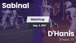 Matchup: Sabinal  vs. D'Hanis  2017