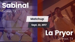 Matchup: Sabinal  vs. La Pryor  2017