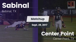 Matchup: Sabinal  vs. Center Point  2017