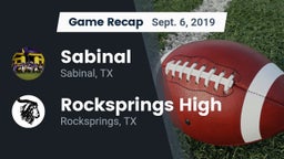 Recap: Sabinal  vs. Rocksprings High 2019