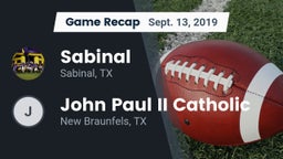 Recap: Sabinal  vs. John Paul II Catholic  2019