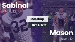 Matchup: Sabinal  vs. Mason  2019