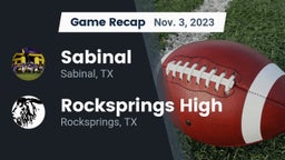 Recap: Sabinal  vs. Rocksprings High 2023