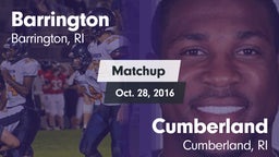 Matchup: Barrington High vs. Cumberland  2016