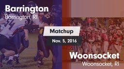Matchup: Barrington High vs. Woonsocket  2016
