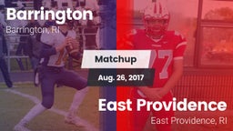 Matchup: Barrington High vs. East Providence  2017