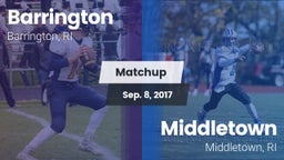 Matchup: Barrington High vs. Middletown  2017