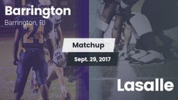 Matchup: Barrington High vs. Lasalle  2017