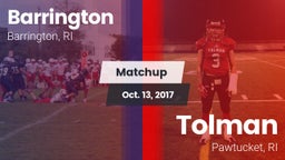 Matchup: Barrington High vs. Tolman  2017