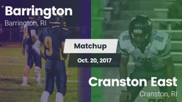 Matchup: Barrington High vs. Cranston East  2017