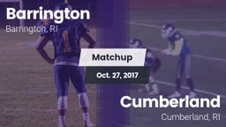 Matchup: Barrington High vs. Cumberland  2017