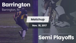 Matchup: Barrington High vs. Semi Playoffs 2017