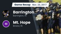 Recap: Barrington  vs. Mt. Hope  2017