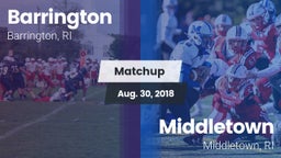 Matchup: Barrington High vs. Middletown  2018