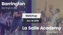 Matchup: Barrington High vs. La Salle Academy 2018