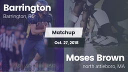 Matchup: Barrington High vs. Moses Brown 2018