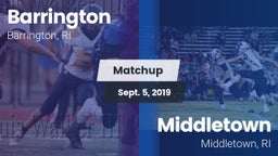 Matchup: Barrington High vs. Middletown  2019