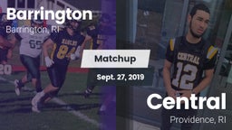 Matchup: Barrington High vs. Central  2019