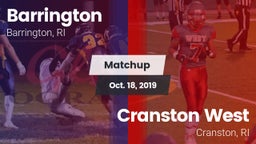 Matchup: Barrington High vs. Cranston West  2019