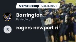 Recap: Barrington  vs. rogers  newport ri 2021
