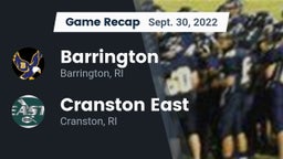 Recap: Barrington  vs. Cranston East  2022