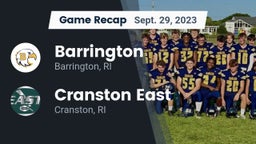 Recap: Barrington  vs. Cranston East  2023