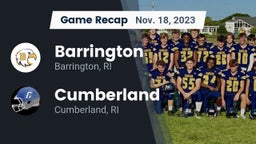 Recap: Barrington  vs. Cumberland  2023