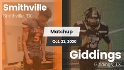 Matchup: Smithville High vs. Giddings  2020