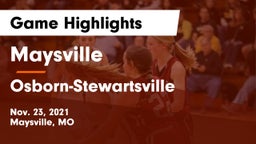 Maysville  vs Osborn-Stewartsville  Game Highlights - Nov. 23, 2021