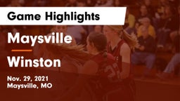 Maysville  vs Winston  Game Highlights - Nov. 29, 2021