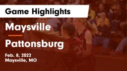 Maysville  vs Pattonsburg  Game Highlights - Feb. 8, 2022