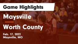 Maysville  vs Worth County  Game Highlights - Feb. 17, 2022