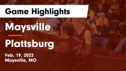 Maysville  vs Plattsburg  Game Highlights - Feb. 19, 2022