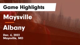 Maysville  vs Albany  Game Highlights - Dec. 6, 2022