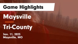 Maysville  vs Tri-County Game Highlights - Jan. 11, 2023