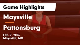 Maysville  vs Pattonsburg  Game Highlights - Feb. 7, 2023