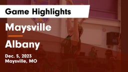 Maysville  vs Albany  Game Highlights - Dec. 5, 2023