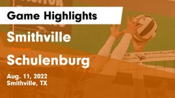 Smithville  vs Schulenburg  Game Highlights - Aug. 11, 2022