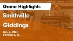 Smithville  vs Giddings  Game Highlights - Jan. 2, 2024