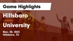 Hillsboro  vs University  Game Highlights - Nov. 20, 2023