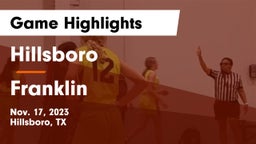 Hillsboro  vs Franklin  Game Highlights - Nov. 17, 2023