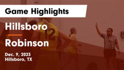 Hillsboro  vs Robinson  Game Highlights - Dec. 9, 2023